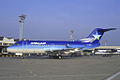 F-28 F-GIAI à l'aéroport d'Orly en février 1992.