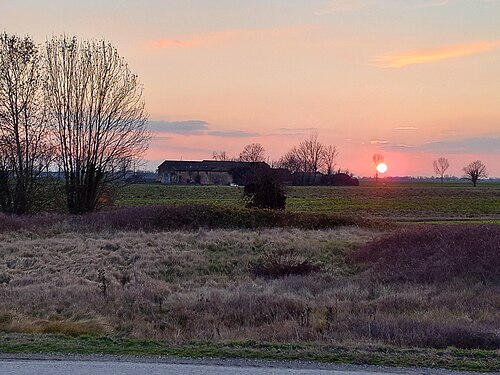 Sunset in SP343R,Piadena,Cremona,Italy