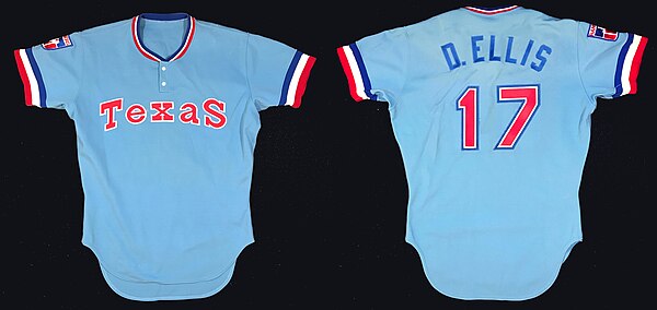 Texas Rangers 1979 Dock Ellis #17 road jersey