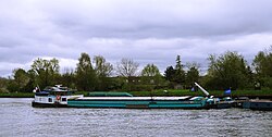 France}Tahiti - SGMS (Péniche, 1955) MMSI- 226001910 , sur le canal d'Aire à Billy-Berclau.