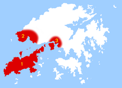 Possible extent of Portuguese settlement (1518–1521)[a]