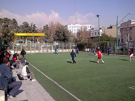 A football field in Tehran