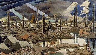 <i>The Menin Road</i> (painting) 1919 painting by Paul Nash