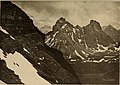 Pinnacle Mountain and Eiffel Peak photographed by Walter Wilcox from Mount Aberdeen, likely during his first ascent in 1894
