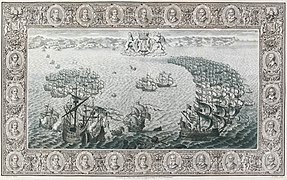 The Tapestry Hangings of the House of Lords Representing the Several Engagements Between the English and Spanish Fleets... MET DP148573.jpg