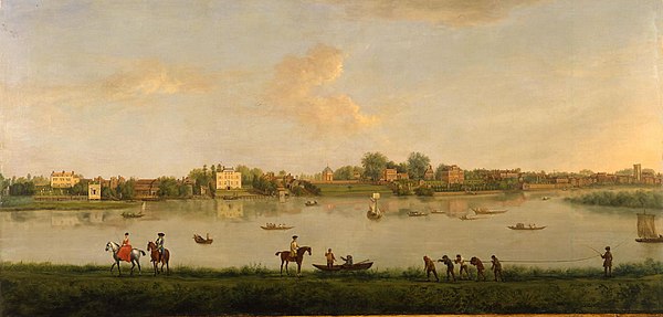 The Thames at Twickenham c. 1700, depicted by Peter Tillemans