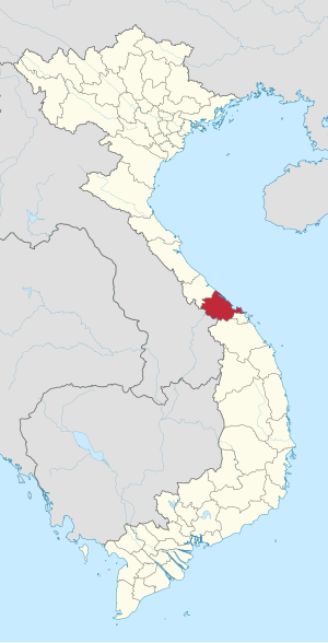 Carte du Vietnam avec la province de Thia Thiên Hu en surbrillance