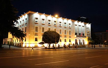 The Kryeministria at the Dëshmorët e Kombit Boulevard is the official office of the Prime Minister of Albania.