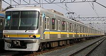07 series set in original Yurakucho Line colour scheme at Kotesashi Depot, February 2007 Tokyometro Yu-line 07-102F.jpg