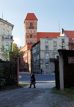 Toruń, kościół św. Jakuba z posesji przy ul. Wola Zamkowa 12 (2).JPG