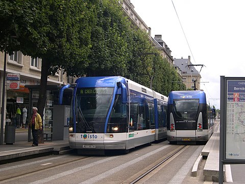 Caen's former 'tramway' was in fact a modern guided-bus system.