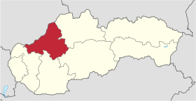 Locația regiunii Trenčín