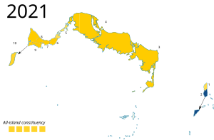 Risultati delle elezioni generali di Turks e Caicos, 2021.svg