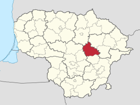 Localisation de Municipalité du district d'Ukmergė
