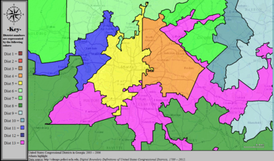 United States Congressional Districts in Georgia (metro highlight), 2003 - 2006.tif