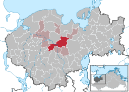 Läget för kommunen Upahl i Landkreis Nordwestmecklenburg