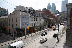 View of Old Town from the northeast of George Street and King Street East
