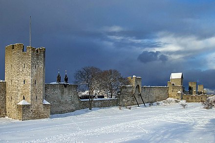 The eastern part of the Visby City Wall