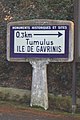 Panneau Michelin indiquant le tumulus de l'île de Gavrinis 2.
