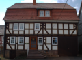 English: Half-timbered building in Wartenberg, Landenhausen, Roteck 10, Hesse, Germany.