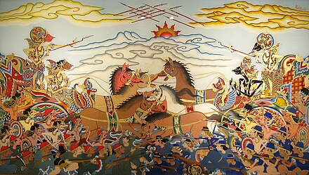 Painting of Bharatayudha war.
