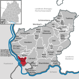 Kaart van Weil am Rhein