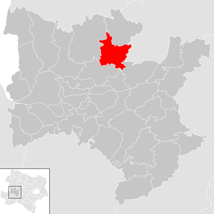 Lage der Gemeinde Weiten (Niederösterreich) im Bezirk Melk (anklickbare Karte)