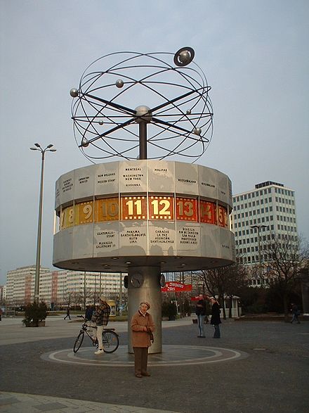 The world time clock in Berlin