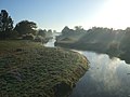 Steam from river in winter°