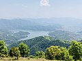 Aerial view of Begnas lake with Maidi lake