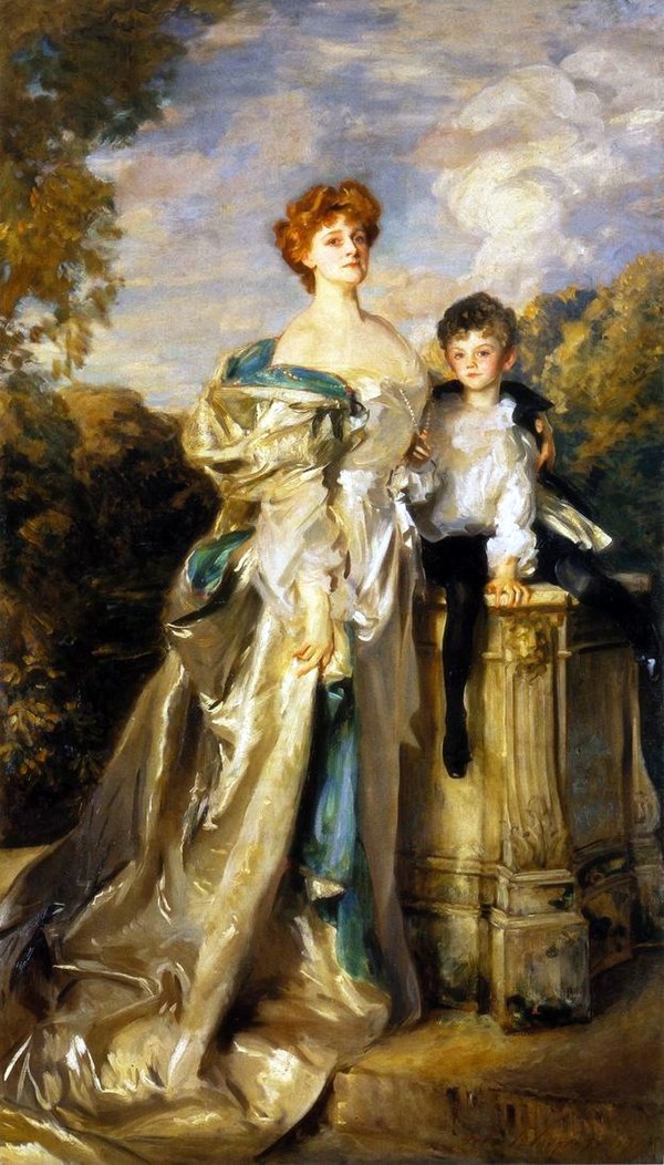 Frances Evelyn 'Daisy' Greville, Countess of Warwick, and her son Maynard Greville (1898-1960), by John Singer Sargent (1905)