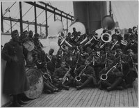 Jazz band leader Lieutenant James Reese with the 369th Infantry (1919)