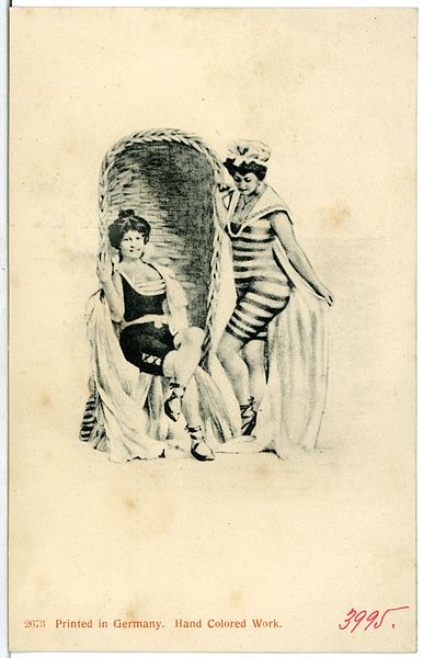 File:03995--1903-Frauen am Strand beim Bad-Brück & Sohn Kunstverlag.jpg