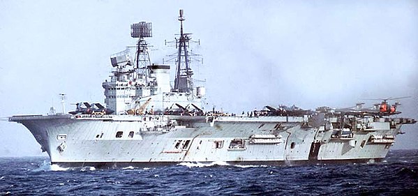 HMS Eagle at flying stations in the Mediterranean, January 1970