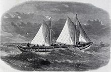 An 1863 tubular lifeboat from New Brighton, Merseyside 1863 New Brighton Lifeboat.jpg