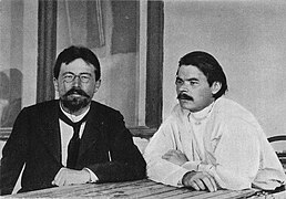 Anton Chejov y Máximo Gorki.