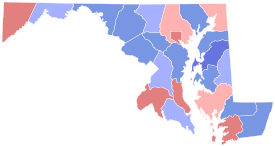1916 United States Senate election in Maryland results map by county.svg