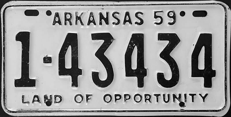 File:1959 Arkansas license plate.jpg