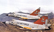 317th Fighter-Interceptor Squadron F-102A 2-Ship Formation