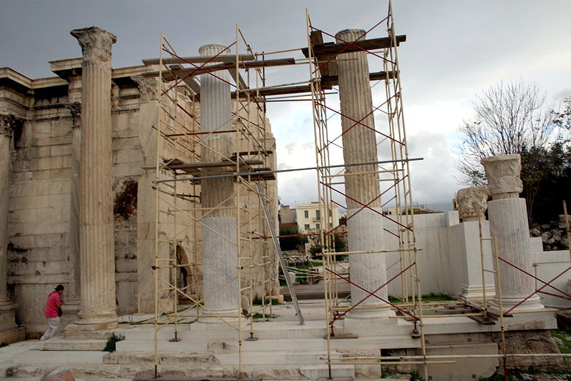 File:3683 - Athens - Library of Hadrian - Main entrance - Photo by Giovanni Dall'Orto, Nov 9 2009.jpg