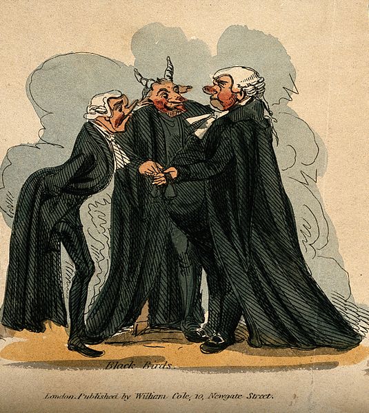 File:A physician, a lawyer and a vicar; represented as outlandish Wellcome V0010905.jpg