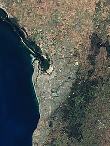 Adelaide's metropolitan area as seen by the ESA's Sentinel-2.