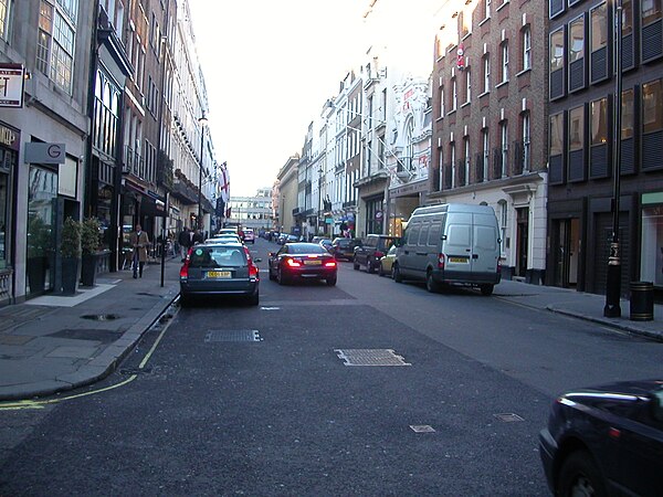 Northward view of Albemarle Street, from the Stafford Street junction.