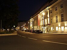 Landestheater Linz bei Nacht