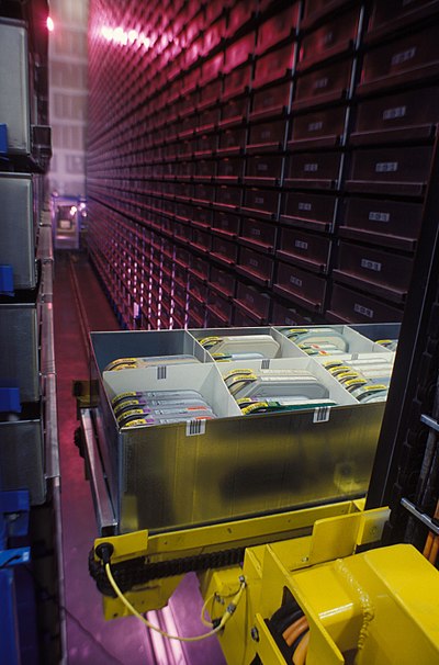 Automated storage and retrieval system used by the U.S. military, also used by business in conjunction with manual picking.