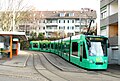 Basler Verkehrs-Betriebe (BVB) tram 315 op 1 februari 2007 te Bazel bij de keerlus Riehen Grenze.