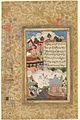 A Drunken Babur Returns to Camp at Night, 1589