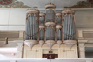 Bad Schmiedeberg - Pretzsch - ev St Nikolaus - Orgel - Prospekt 1.jpg