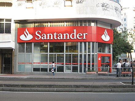 A branch of Santander in Rio de Janeiro, Brazil