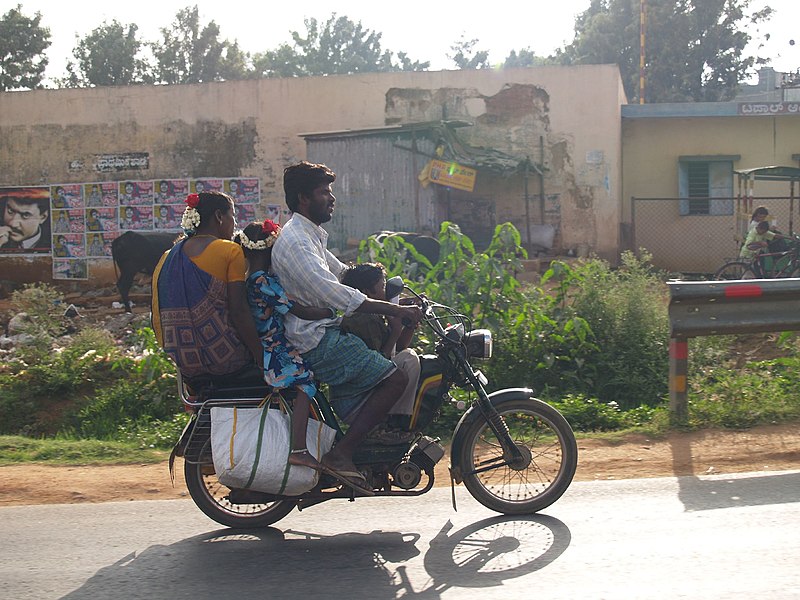 File:Bangalore family on motorcycle.jpg